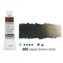 Schmincke - Schmincke Horadam Aquarell Tube 15ml Seri 1 Sepia Brown Tone 662