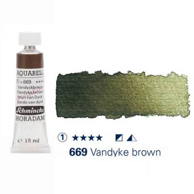 Schmincke Horadam Aquarell Tube 15ml Seri 1 Vandyke Brown 669