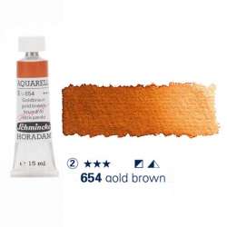 Schmincke - Schmincke Horadam Aquarell Tube 15ml Seri 2 Gold Brown 654