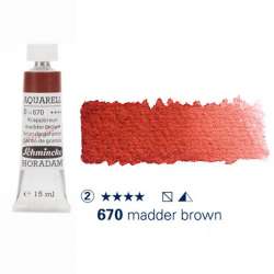 Schmincke - Schmincke Horadam Aquarell Tube 15ml Seri 2 Madder Brown 670