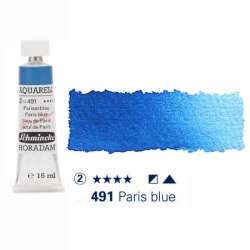 Schmincke - Schmincke Horadam Aquarell Tube 15ml Seri 2 Paris Blue 491