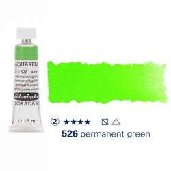 Schmincke - Schmincke Horadam Aquarell Tube 15ml Seri 2 Permanent Green 526