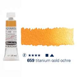 Schmincke - Schmincke Horadam Aquarell Tube 15ml S2 Titanium Gold Ochre 659