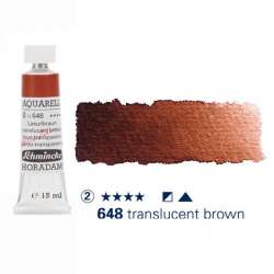 Schmincke - Schmincke Horadam Aquarell Tube 15ml Seri 2 Translucent Brown 648