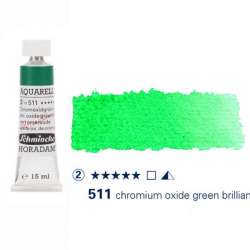 Schmincke - Schmincke Horadam Aquarell Tube 15ml S2 C Ox Green Brilliant 511