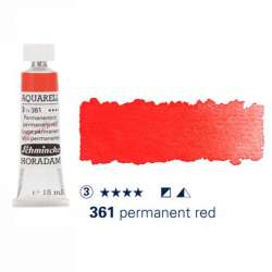 Schmincke - Schmincke Horadam Aquarell Tube 15ml Seri 3 Permanent Red 361