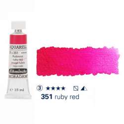 Schmincke - Schmincke Horadam Aquarell Tube 15ml Seri 3 Ruby Red 351