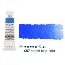 Schmincke - Schmincke Horadam Aquarell Tube 15ml Seri 4 Cobalt Blue Light 487