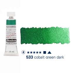 Schmincke - Schmincke Horadam Aquarell Tube 15ml Seri 4 Cobalt Green Dark 533