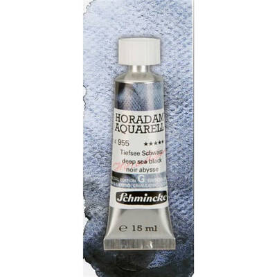 Schmincke Horadam Aquarell Tube 15ml Super Granulation 955 Deep Sea Black