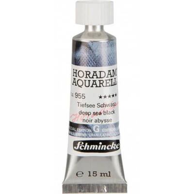 Schmincke Horadam Aquarell Tube 15ml Super Granulation 955 Deep Sea Black