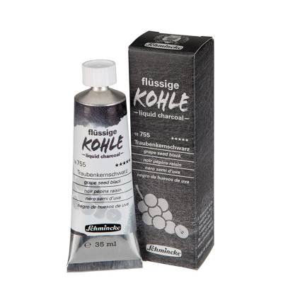 Schmincke Kohle Liquid Charcoal Sıvı Kömür 35ml Grape Seed Black