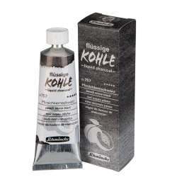 Schmincke - Schmincke Kohle Liquid Charcoal Sıvı Kömür 35ml Peach Stone Black