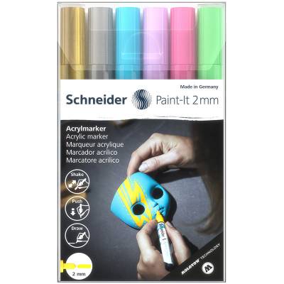 Schneider Akrilik Marker Kalem 310 2mm Set 2 6lı