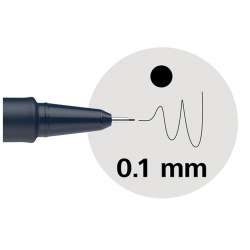 Schneider - Schneider Pictus Fineliner Teknik Çizim Kalemi 0,1mm (1)