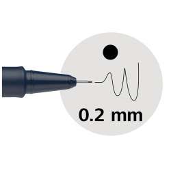 Schneider - Schneider Pictus Fineliner Teknik Çizim Kalemi 0,2mm (1)