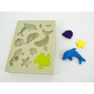 Sculpey Flexible Push Mold Esnek Model Kalıbı Sea Life APM06