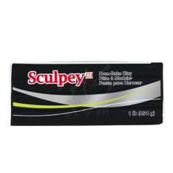 Sculpey - Sculpey III Polymer Clay 454g Siyah