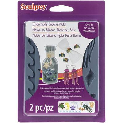 Sculpey Oven Safe Silicone Mold Sea Life 2 Parça APM61