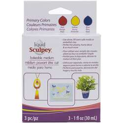 Sculpey - Sculpey Sıvı Pişmiş Kil 3lü Set 3x30ml Primary Colors ALSPRI1