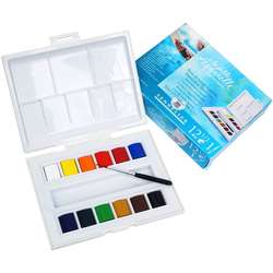 Sennelier - Sennelier Aquarelle Sulu Boya Seyahat Seti 12li Tablet N131682.00