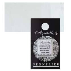 Sennelier - Sennelier Artist Tam Tablet Sulu Boya S1 No:116 Titanium White