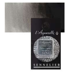 Sennelier - Sennelier Artist Tam Tablet Sulu Boya S1 No:755 Lamp Black