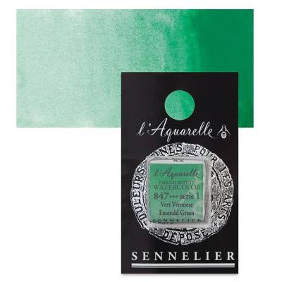 Sennelier Artist Tam Tablet Sulu Boya S1 847 Emerald Green