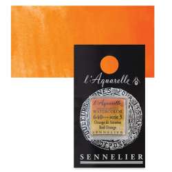 Sennelier - Sennelier Artist Tam Tablet Sulu Boya S3 640 Red Orange