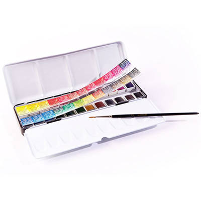 Sennelier Artists Watercolor Set Laquarelle French 24 Renk - Yarım N131606