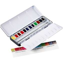 Sennelier - Sennelier Artists Watercolor Set 12 Renk Yarım N131613 (1)