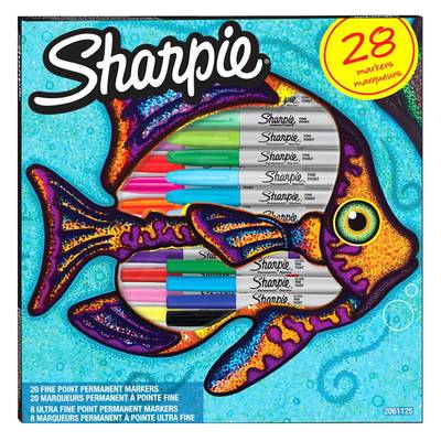 Sharpie Fine Permanent Marker 28li Karışık Kutu Balık