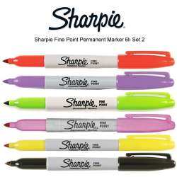 Sharpie - Sharpie Fine Point Permanent Marker 6lı Set 2 (1)