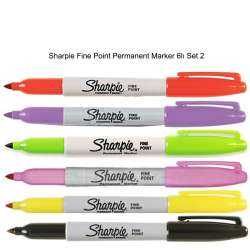 Sharpie - Sharpie Fine Point Permanent Marker 6lı Set 2