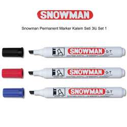 Snowman - Snowman Permanent Marker Kalem Seti 3lü Set 1 (1)