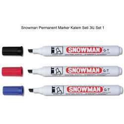 Snowman - Snowman Permanent Marker Kalem Seti 3lü Set 1
