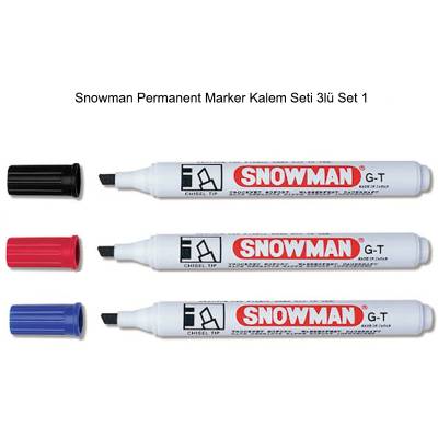 Snowman Permanent Marker Kalem Seti 3lü Set 1