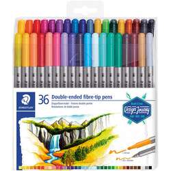 Staedtler - Staedtler Çift Taraflı Keçeli Kalem 36lı 0.5-3.0mm 3200 TB36