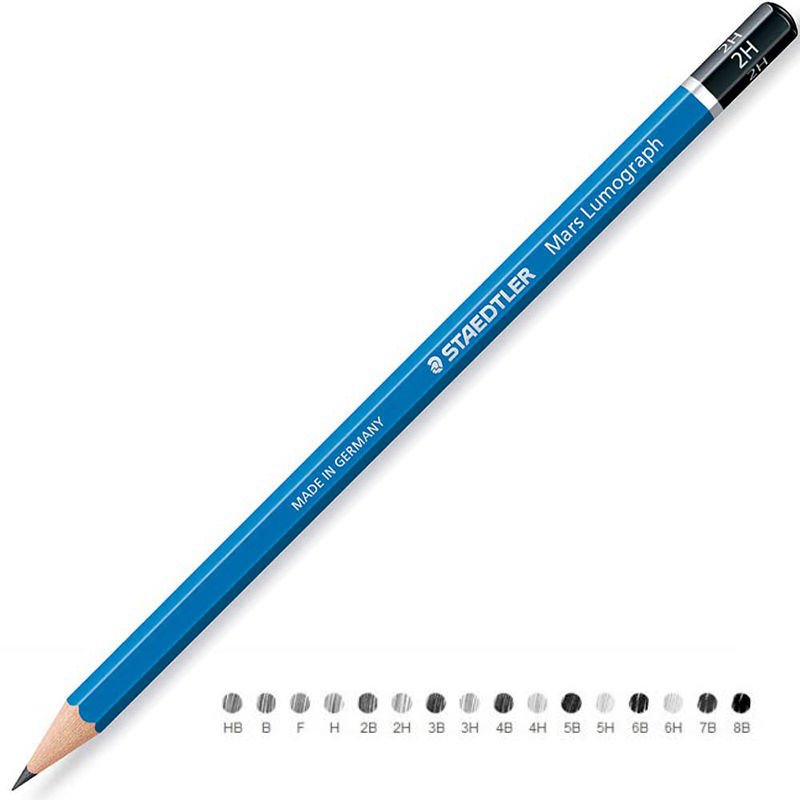 Staedtler Mars Lumograph Dereceli Kalem 2h