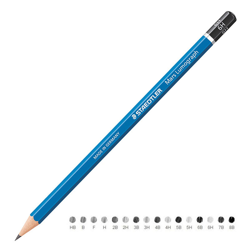 Staedtler Mars Lumograph Dereceli Kalem 6h