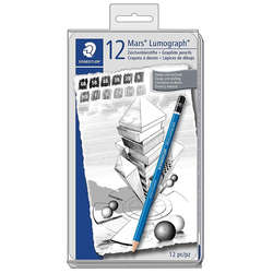 Staedtler - Staedtler Mars Lumograph Dereceli Kalem Seti 12li