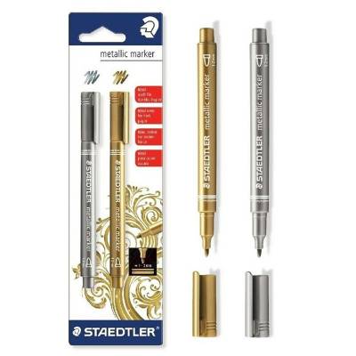 Staedtler Metallic Marker 1-2mm Metalik Kalem Seti 2li 8323-S BK2