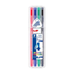 Staedtler - Staedtler Triplus Broadliner 0.8mm 4lü (1)