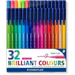 Staedtler - Staedtler Triplus Color Keçe Uçlu Kalem Brilliant Colours 1.0mm 32li