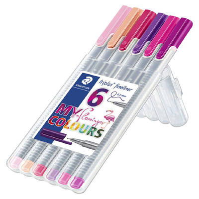 Staedtler Triplus Fineliner İnce Uçlu Keçeli Kalem 0.3mm Flamingo 6lı Set