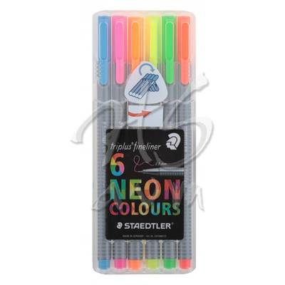 Staedtler Triplus Fineliner İnce Uçlu Keçeli Kalem 6lı Neon