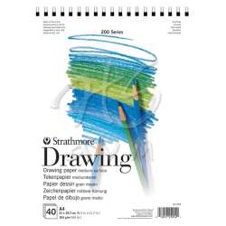Strathmore - Strathmore Drawing Spiralli Blok 40 Yaprak 104g A4 Seri 200