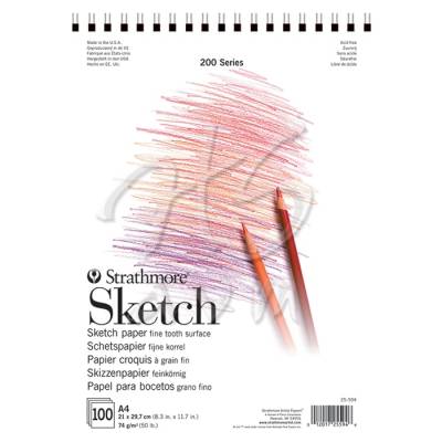 Strathmore Sketch Spiralli 100 Yaprak 74g 200 Series A4
