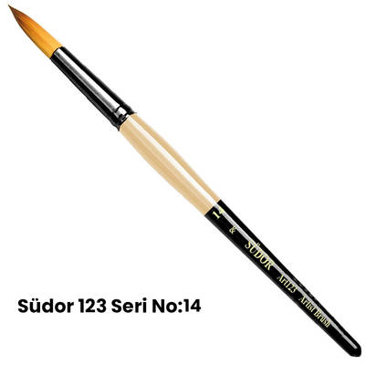 Südor 123 Seri Sentetik Yuvarlak Uçlu Fırça No 14