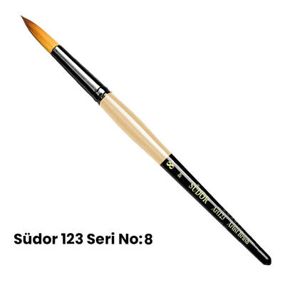 Südor 123 Seri Sentetik Yuvarlak Uçlu Fırça No 8